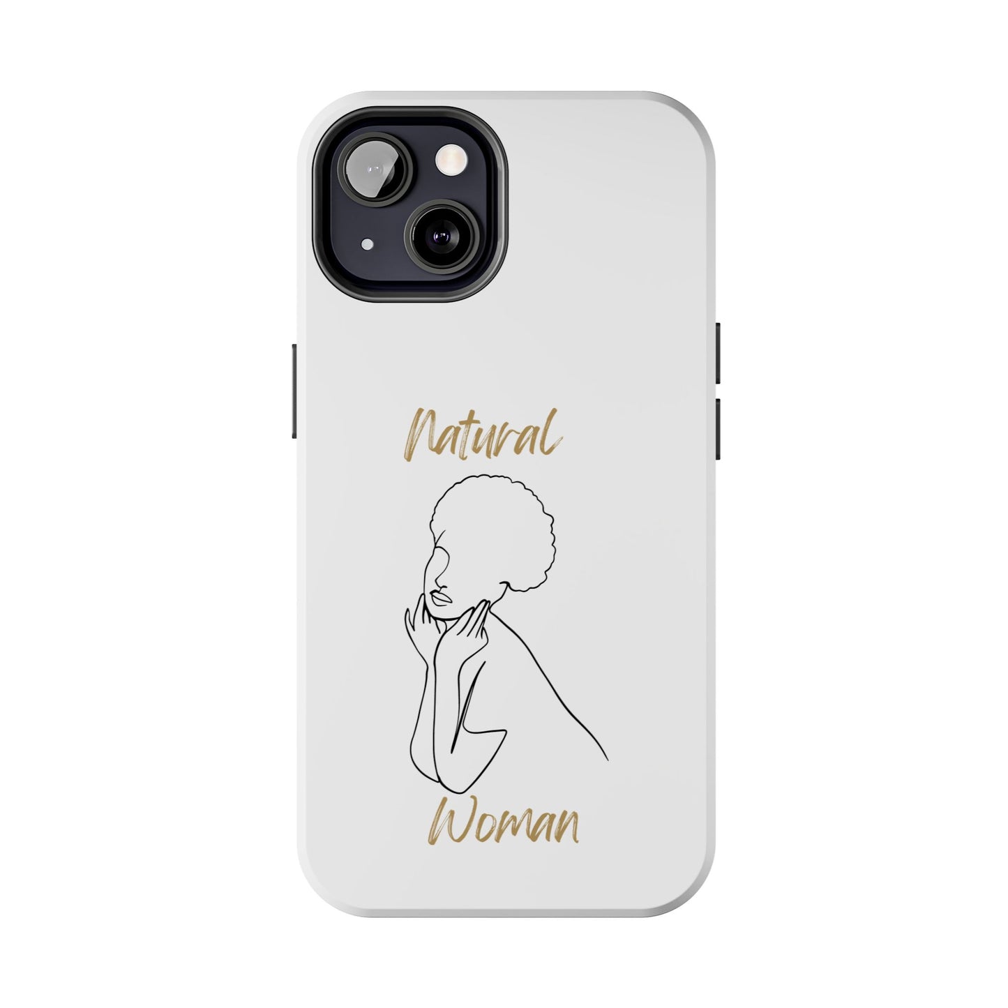 Natural Woman Cute Afro (BL)Tough Phone Cases WHITE