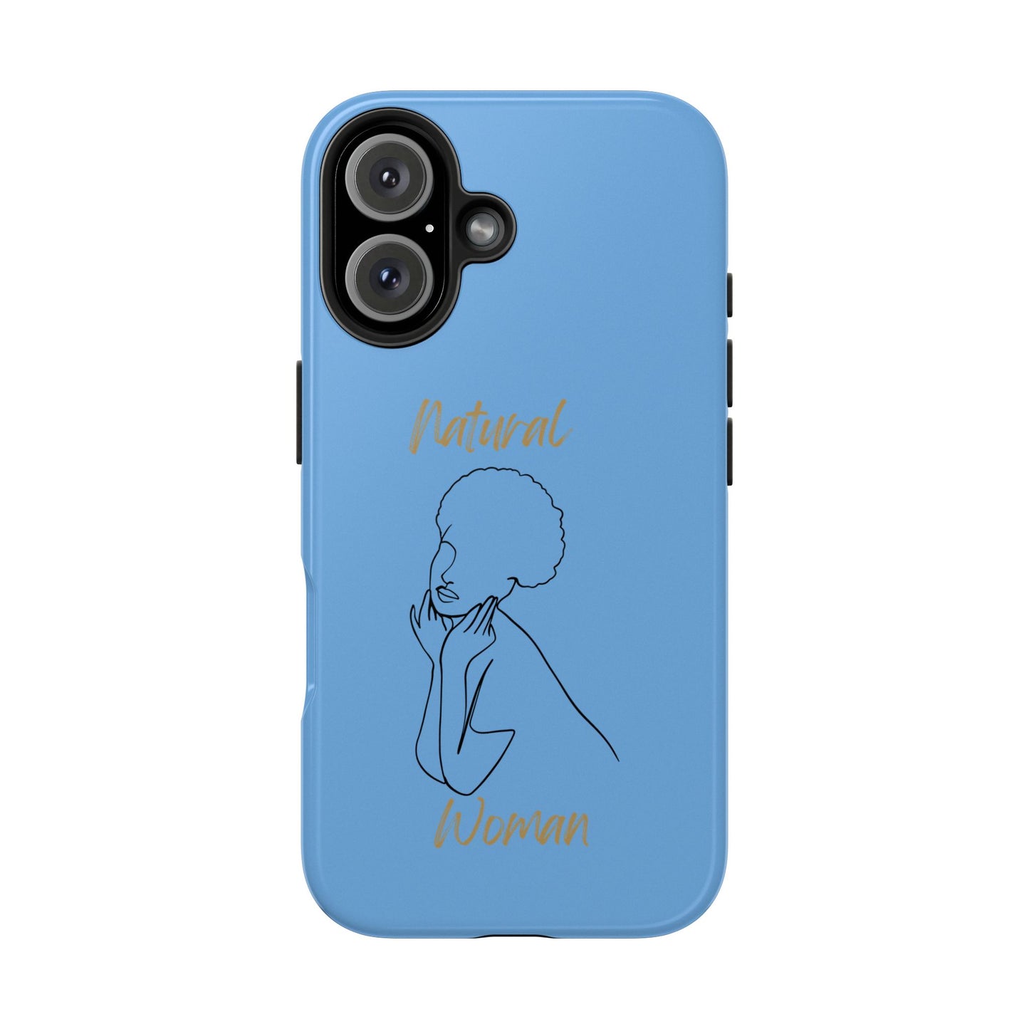 Natural Woman Cute Afro (BL)Tough Phone Cases LIGHT BLUE