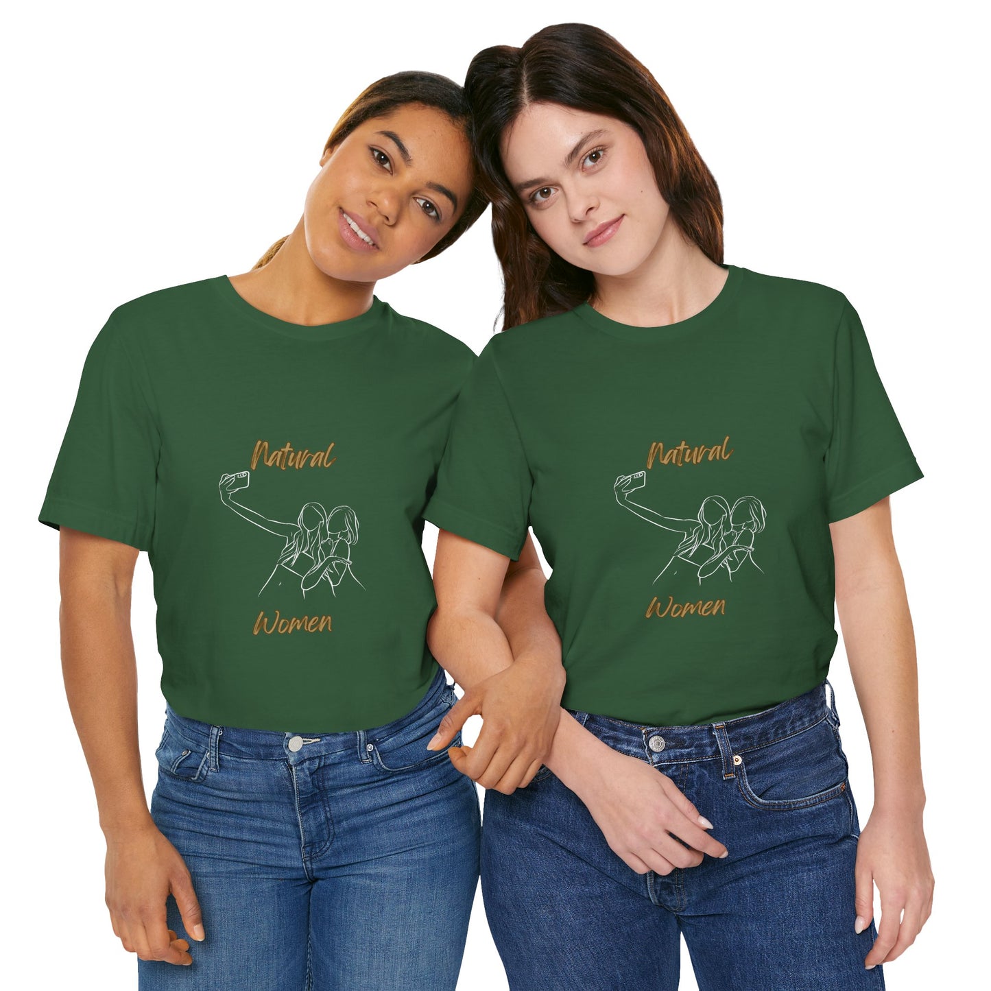 Natural Women Friends Selfie (WL) Short Sleeve T-Shirt