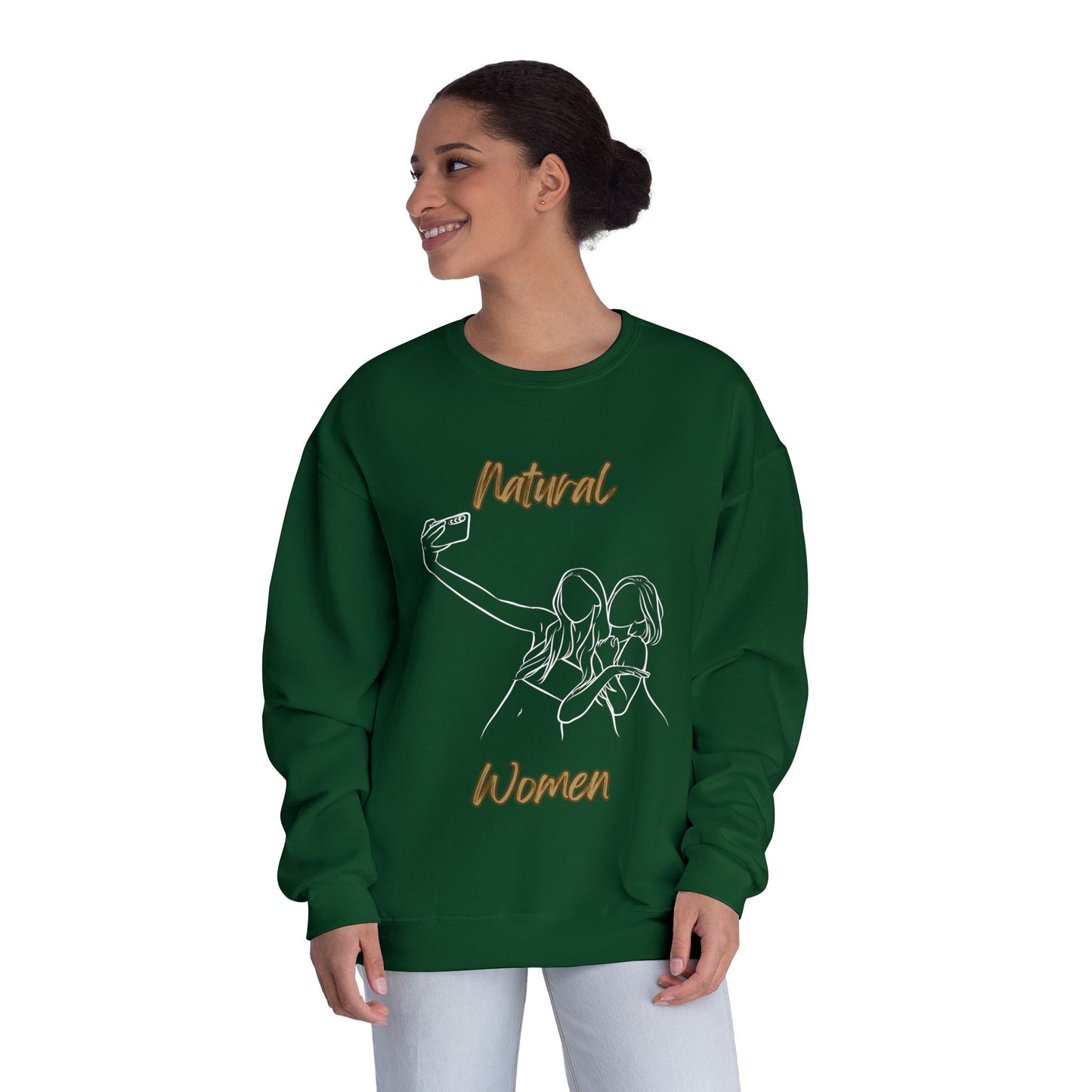 Natural Women Friends Selfie (WL) Crewneck Sweatshirt