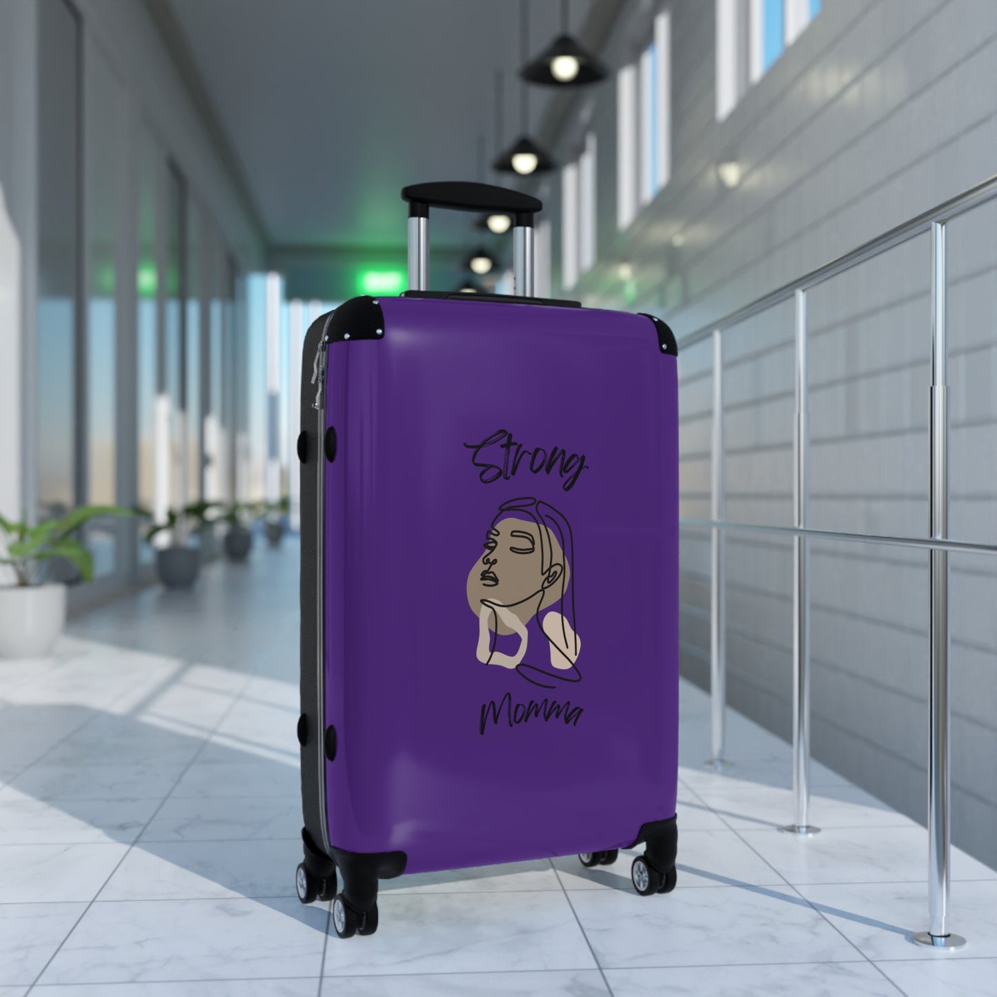Strong Momma (BL) Luggage Bags PURPLE