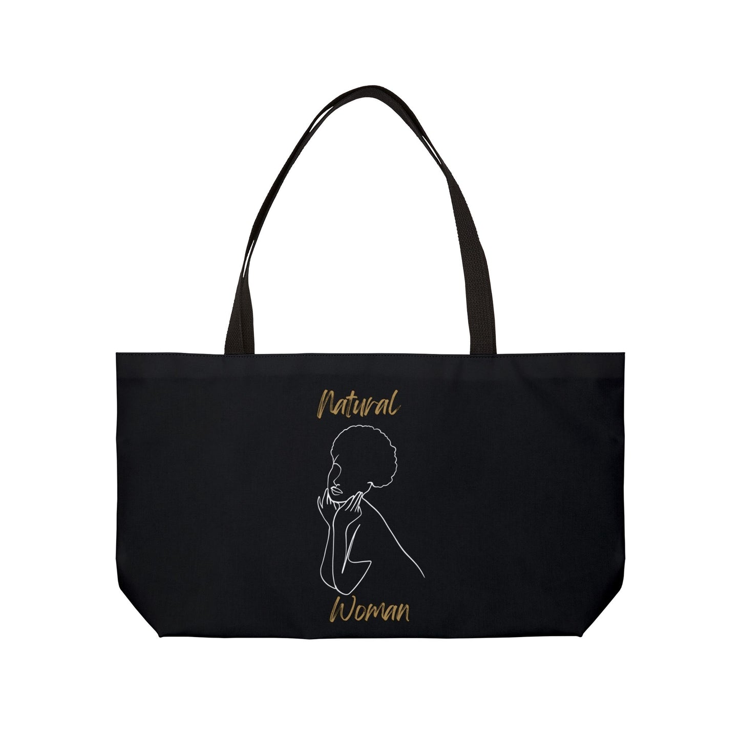 Natural Woman Cute Afro (WL) Weekender Tote Bag BLACK