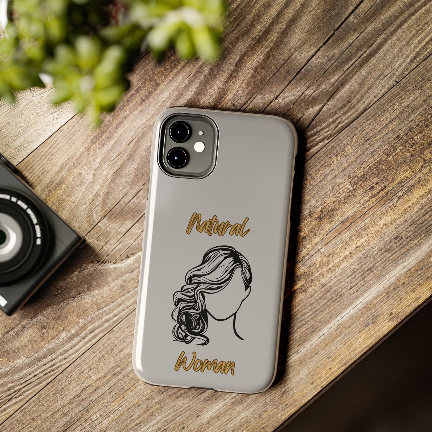 Natural Woman Long Curl (BL)Tough Phone Cases LIGHT GREY