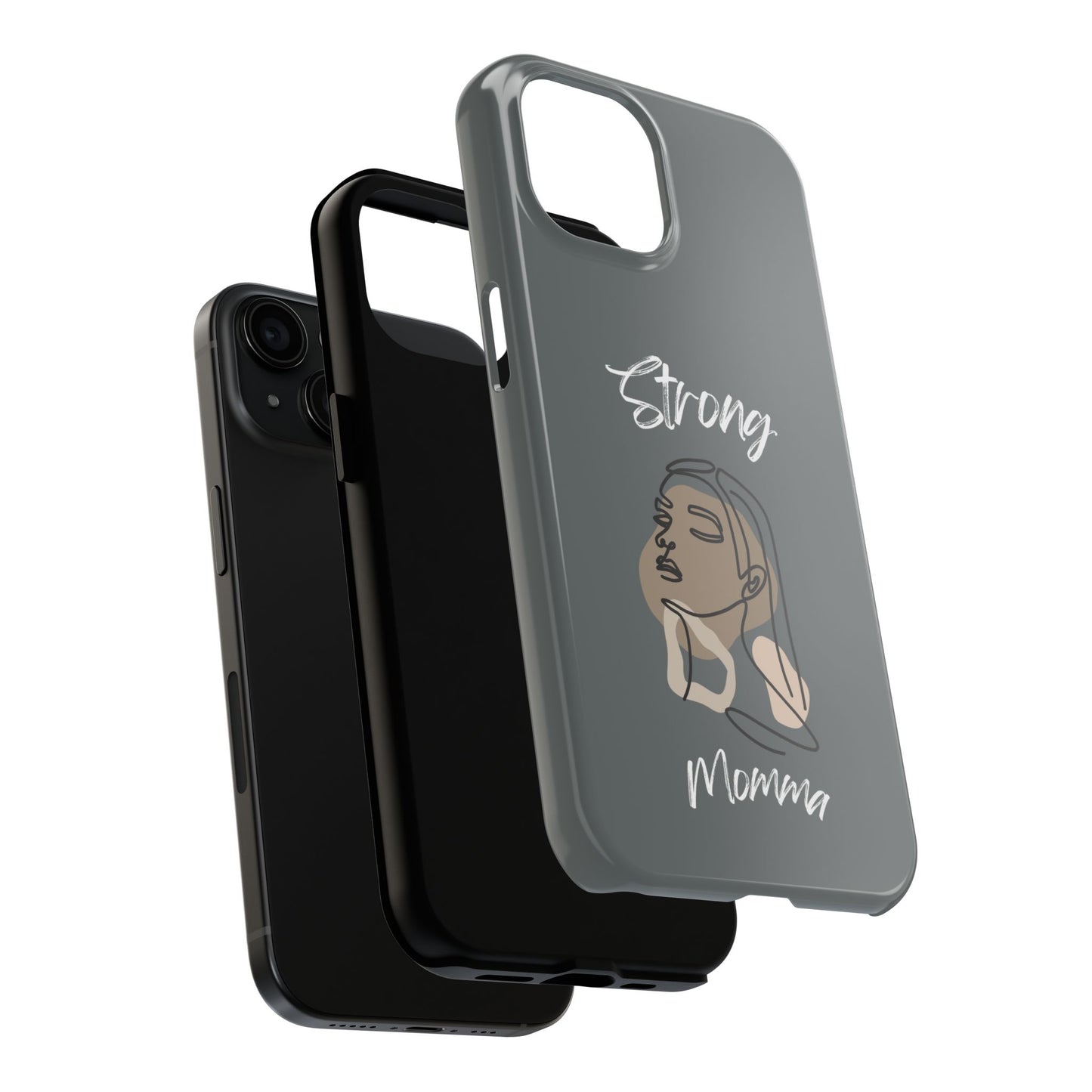 Strong Momma (WL) Tough Phone Cases DARK GREY