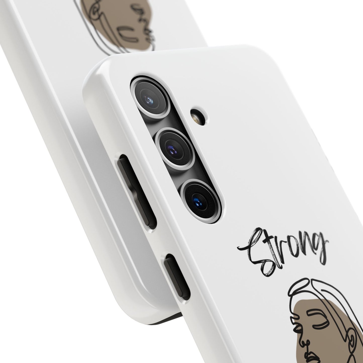 STRONG MOMMA Samsung Galaxy Tough Phone Cases (BL) White