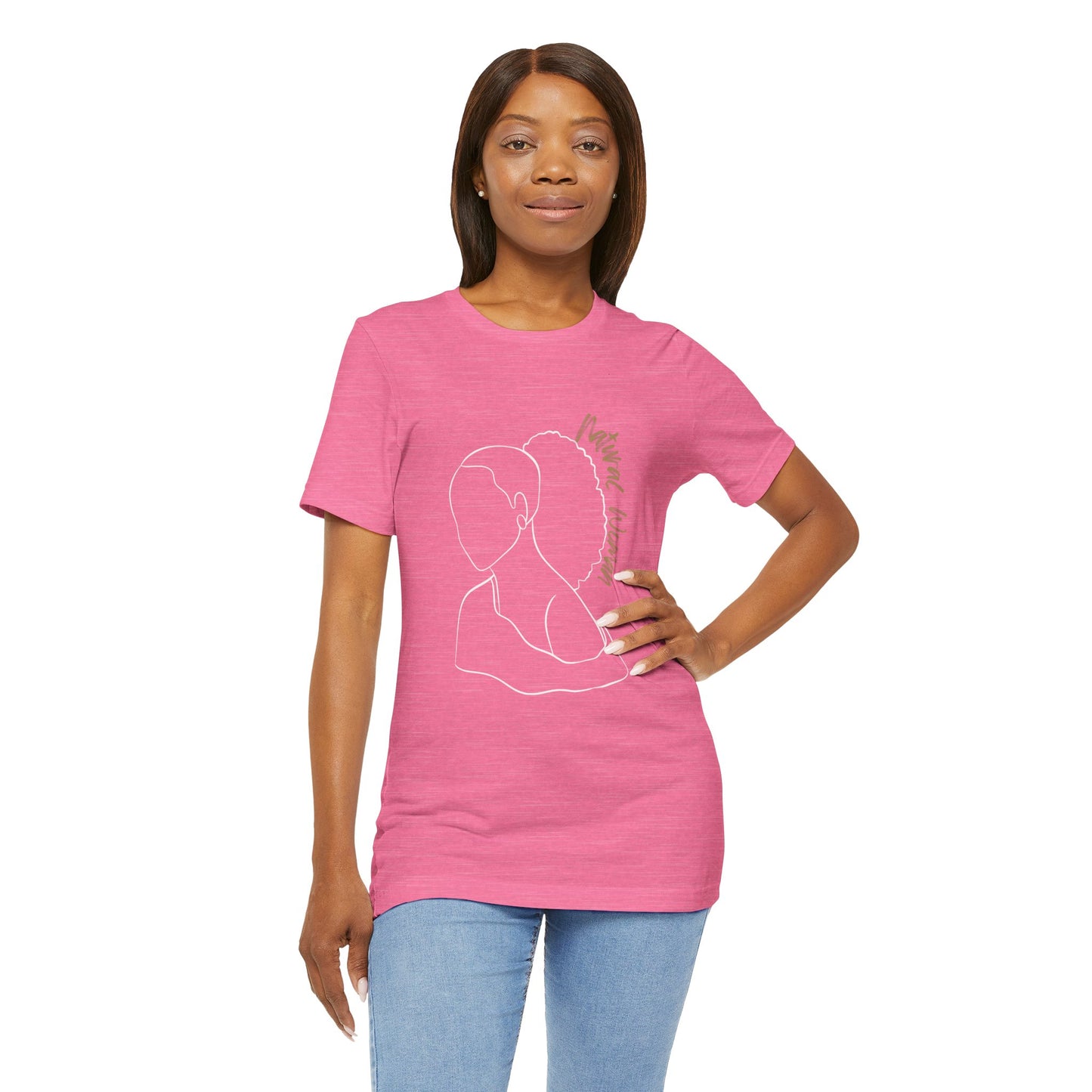 Natural Woman Behind Head Puff (WL) Short Sleeve T-Shirt