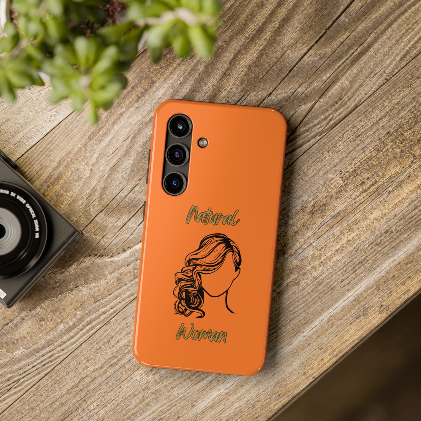 Natural Woman Long Curl (BL)Tough Phone Cases CRUSTA
