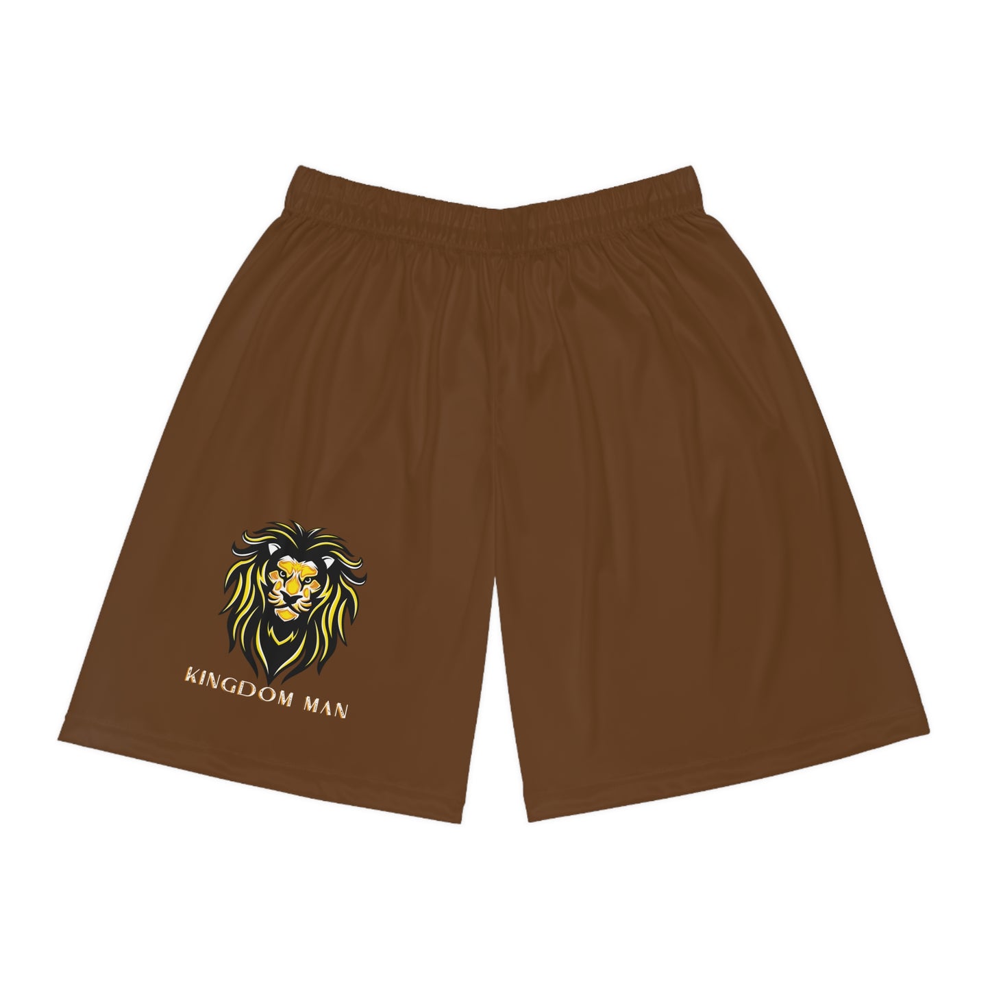 Kingdom Man (White/Gold) Basketball Shorts BROWN