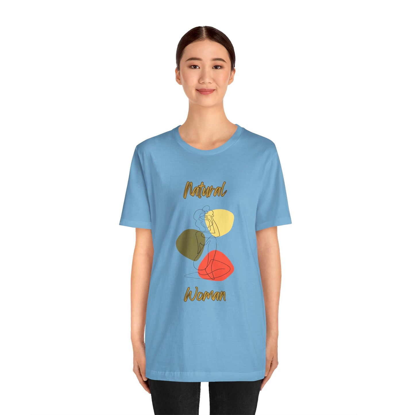 Natural Woman Colorful Pose (BL) Short Sleeve T-Shirt