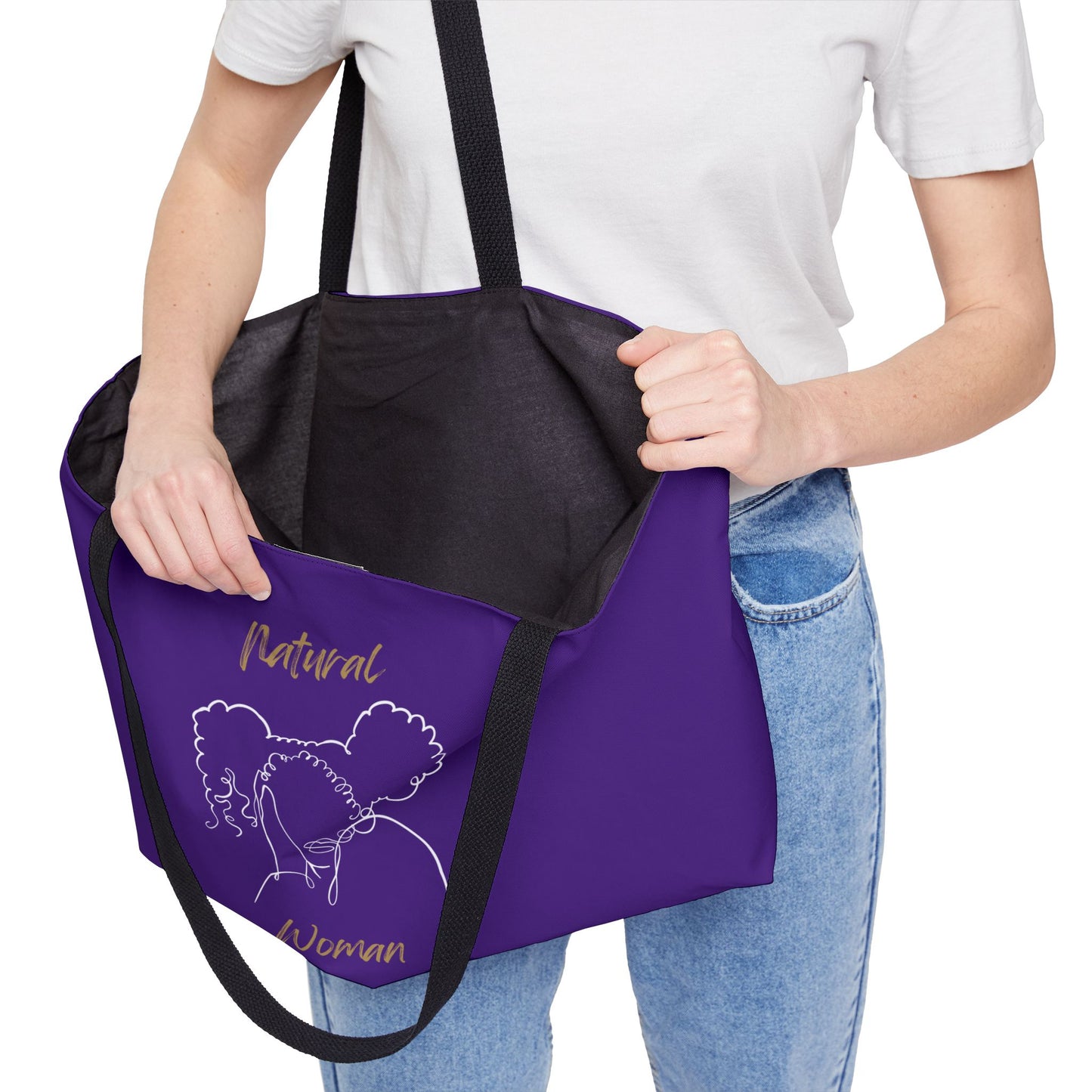 Natural Woman Twin Puffs (WL) Weekender Tote Bag PURPLE
