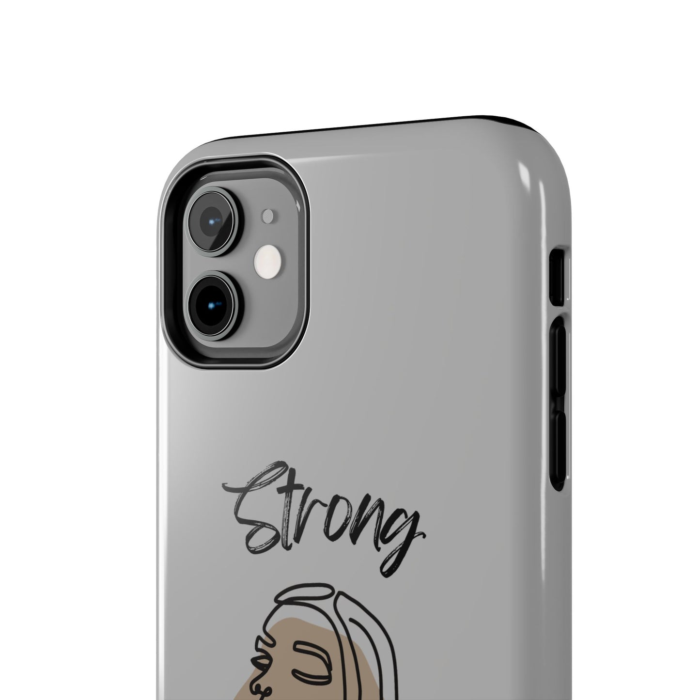 STRONG MOMMA Samsung Galaxy Tough Phone Cases (BL) Light Grey