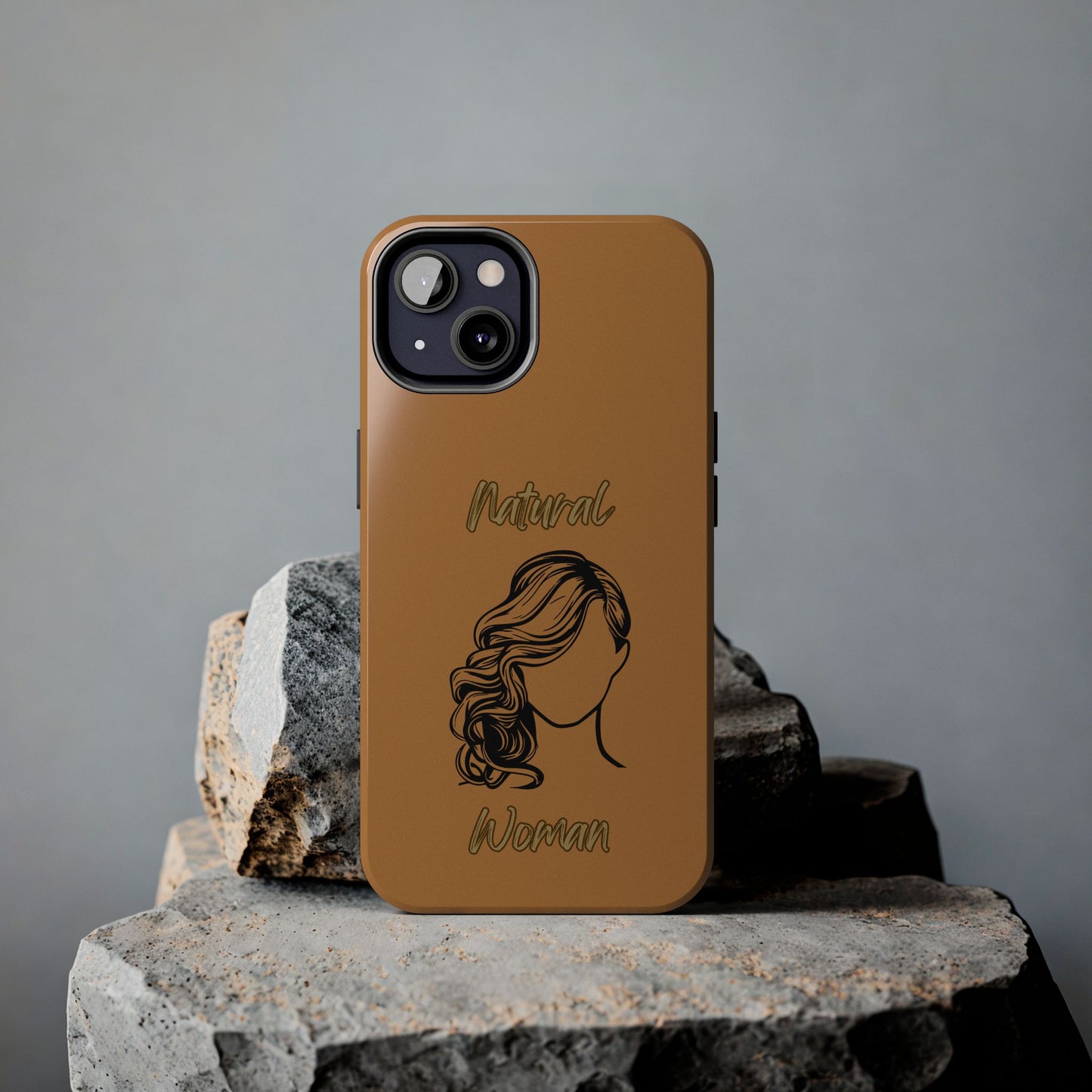 Natural Woman Long Curl (BL)Tough Phone Cases LIGHT BROWN
