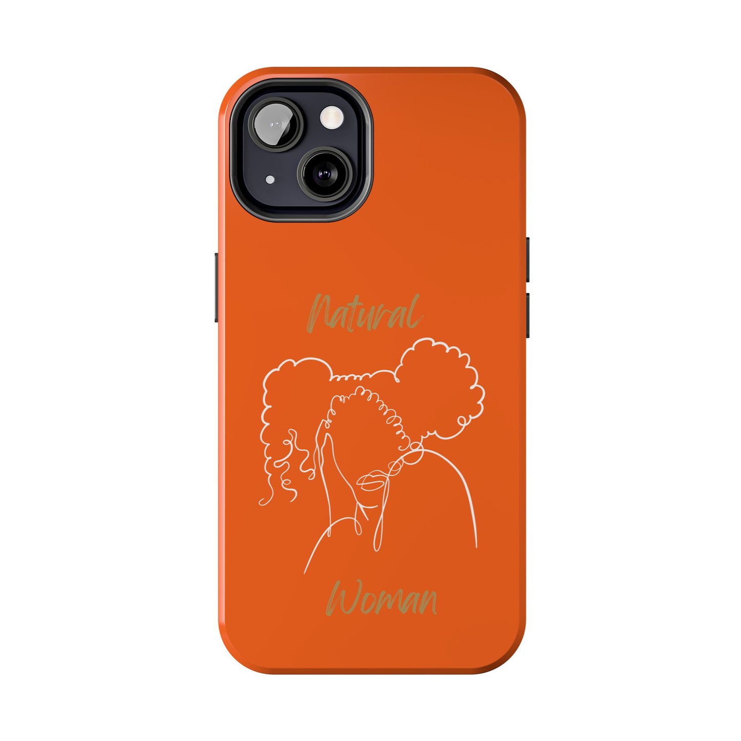 Natural Woman Twin Puffs (WL)Tough Phone Cases ORANGE