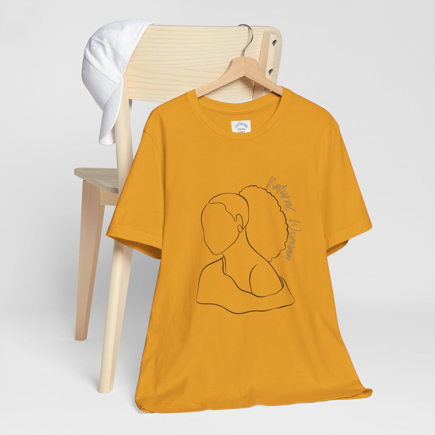 Natural Woman Behind Head Puff (BL) Short Sleeve T-Shirt