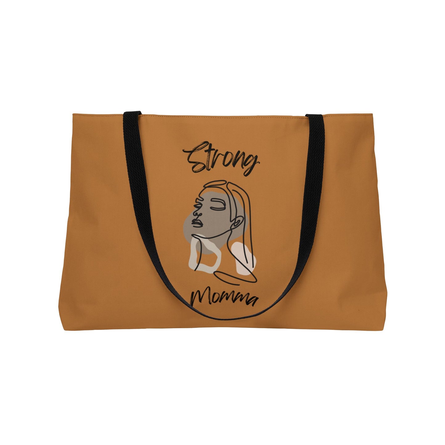 Strong Momma (BL) Weekender Tote Bag LIGHT BROWN