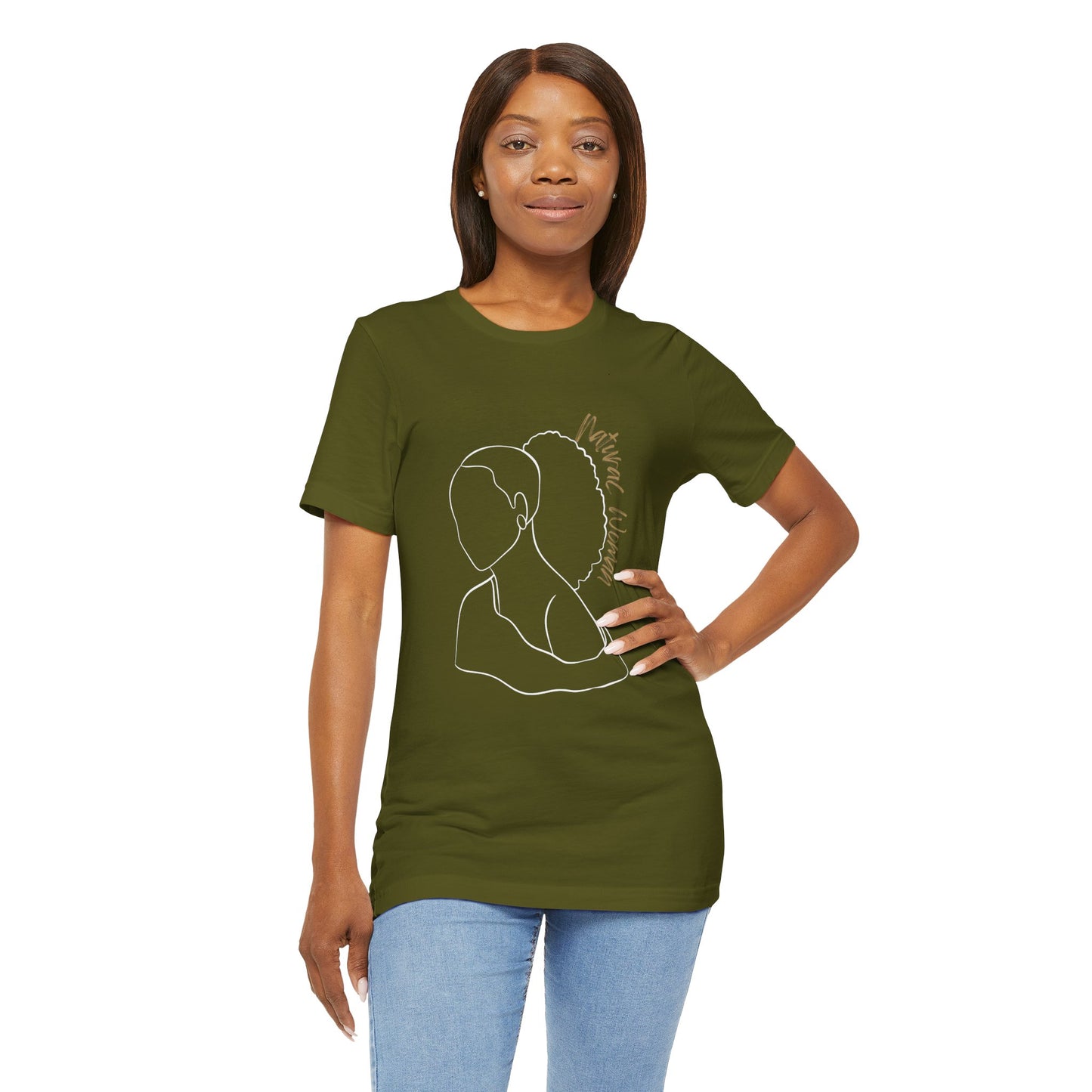 Natural Woman Behind Head Puff (WL) Short Sleeve T-Shirt
