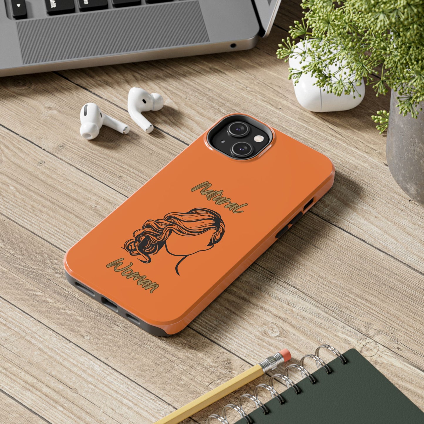 Natural Woman Long Curl (BL)Tough Phone Cases CRUSTA