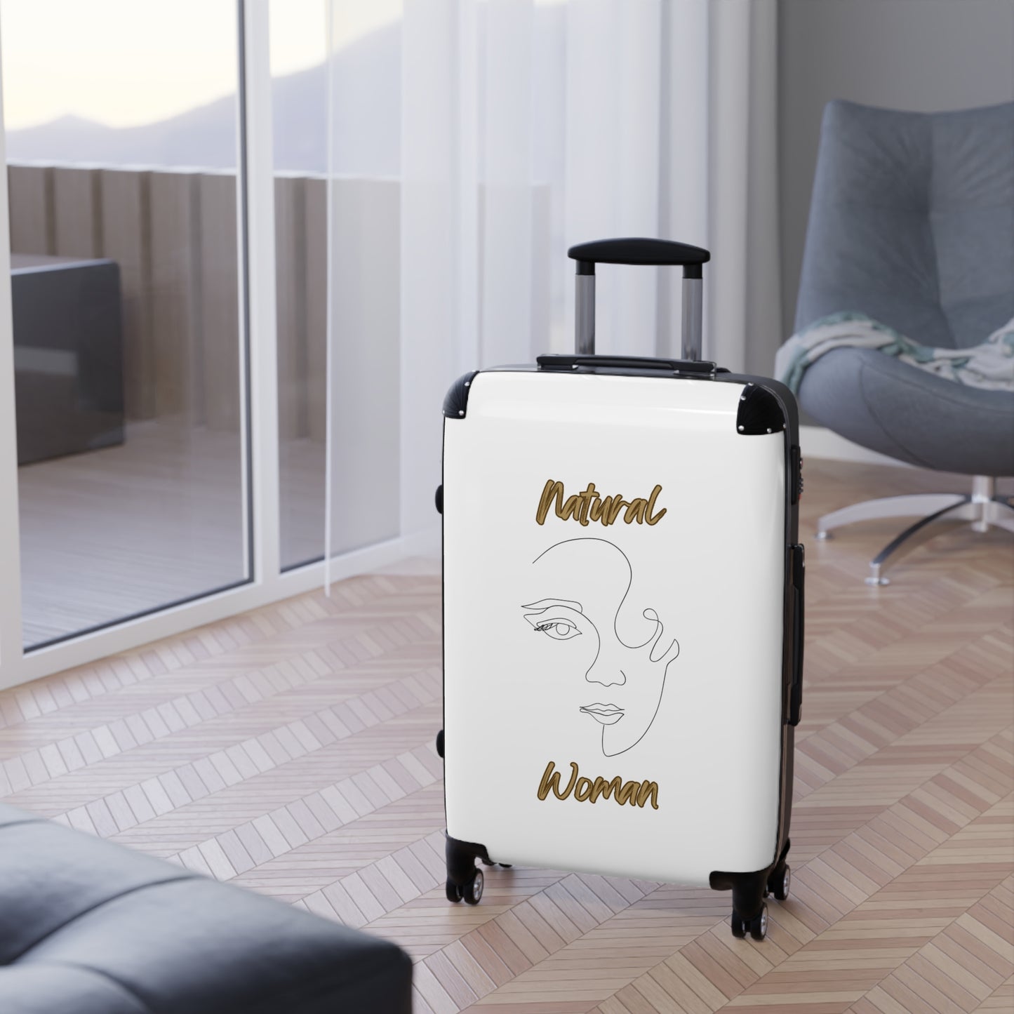 Natural Woman Looking (BL) Suitcase WHITE