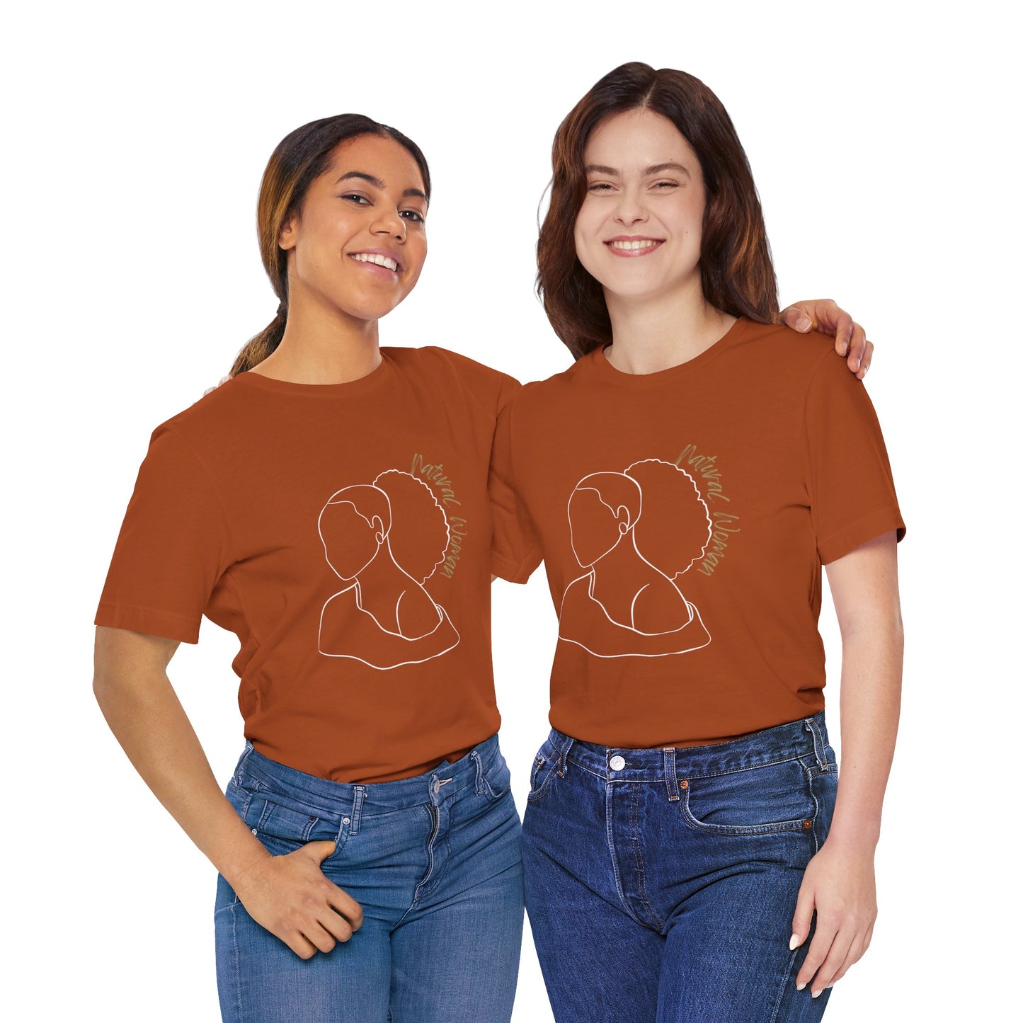 Natural Woman Behind Head Puff (WL) Short Sleeve T-Shirt