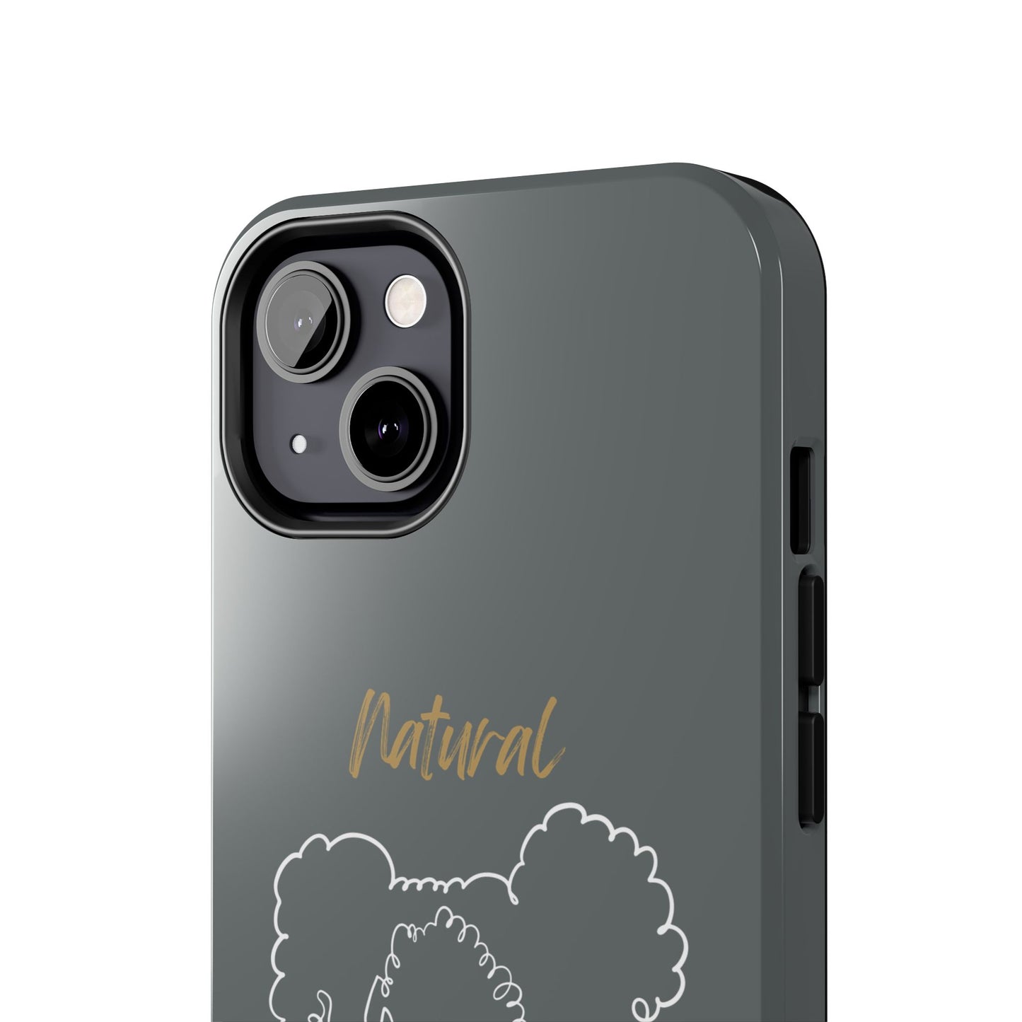 Natural Woman Twin Puffs (WL)Tough Phone Cases DARK GREY
