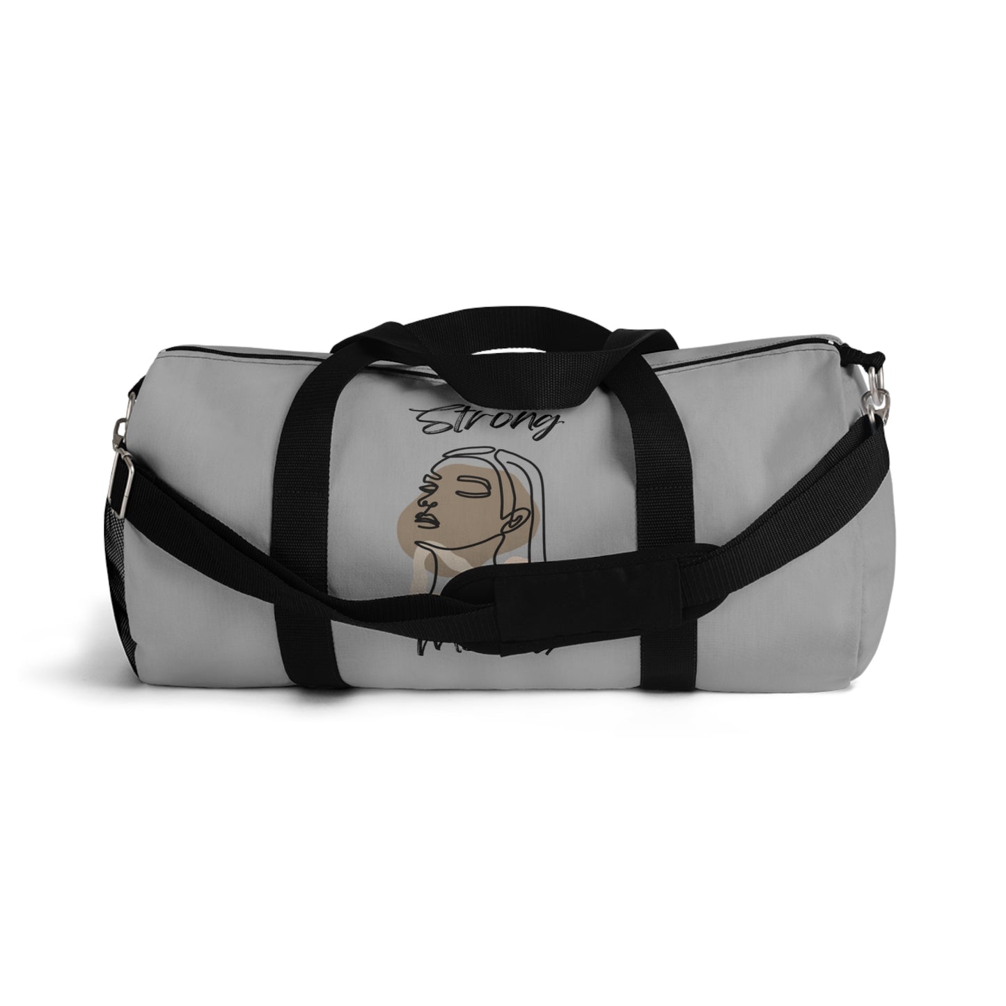 Strong Momma (BL) Duffel Bag LIGHT GREY