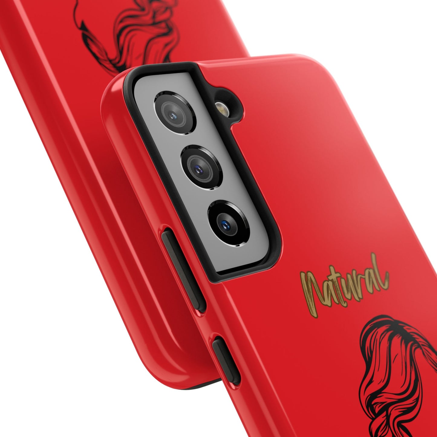 Natural Woman Long Curl (BL)Tough Phone Cases RED