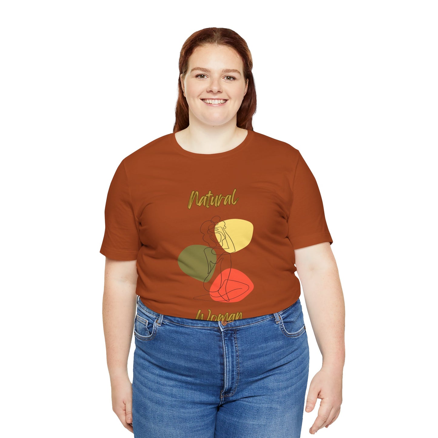 Natural Woman Colorful Pose (BL) Short Sleeve T-Shirt
