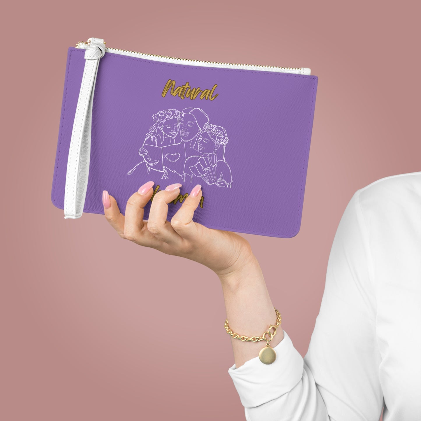 Natural Woman Me & My Girls (WL) Clutch Bag LIGHT PURPLE