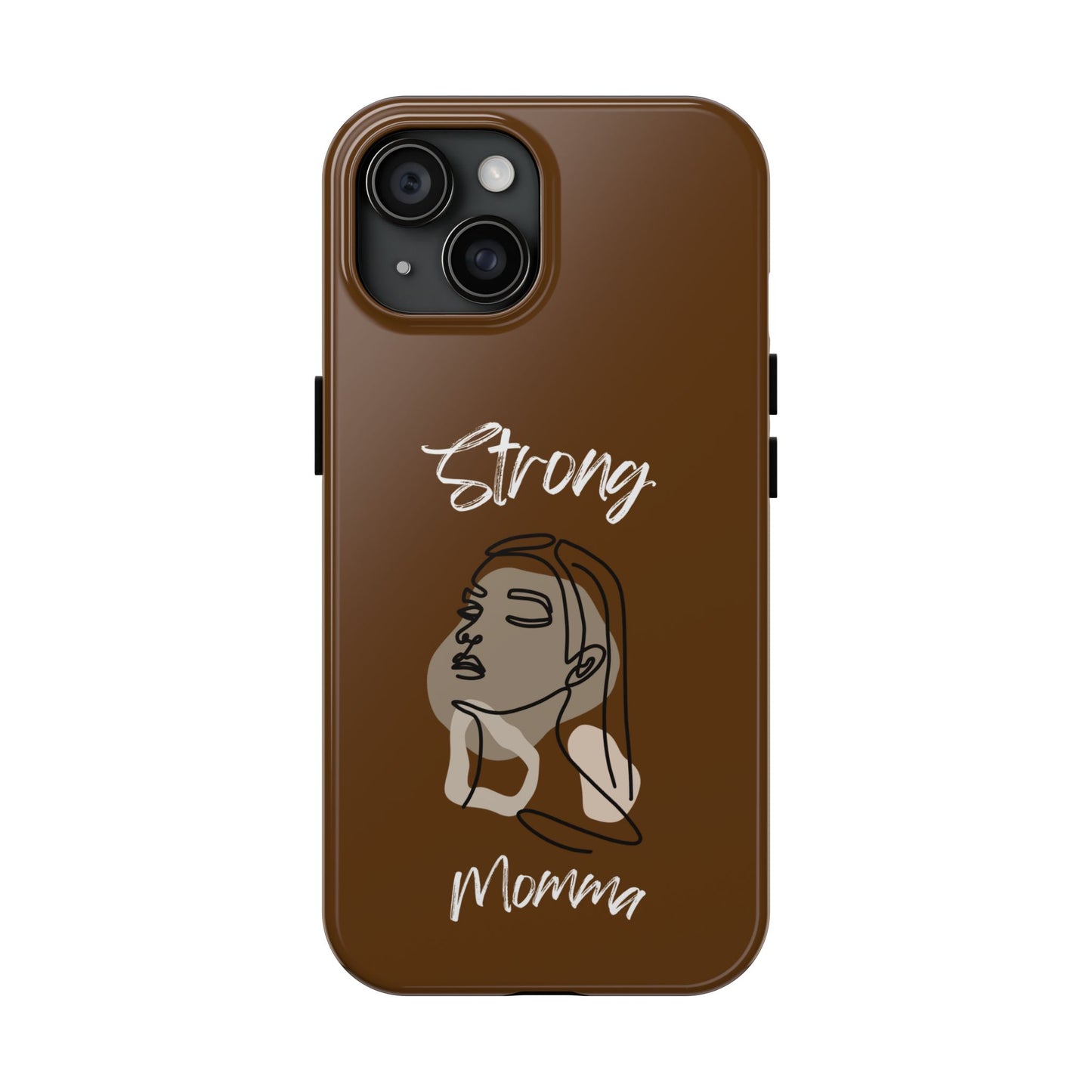 Strong Momma (WL) Tough Phone Cases BROWN