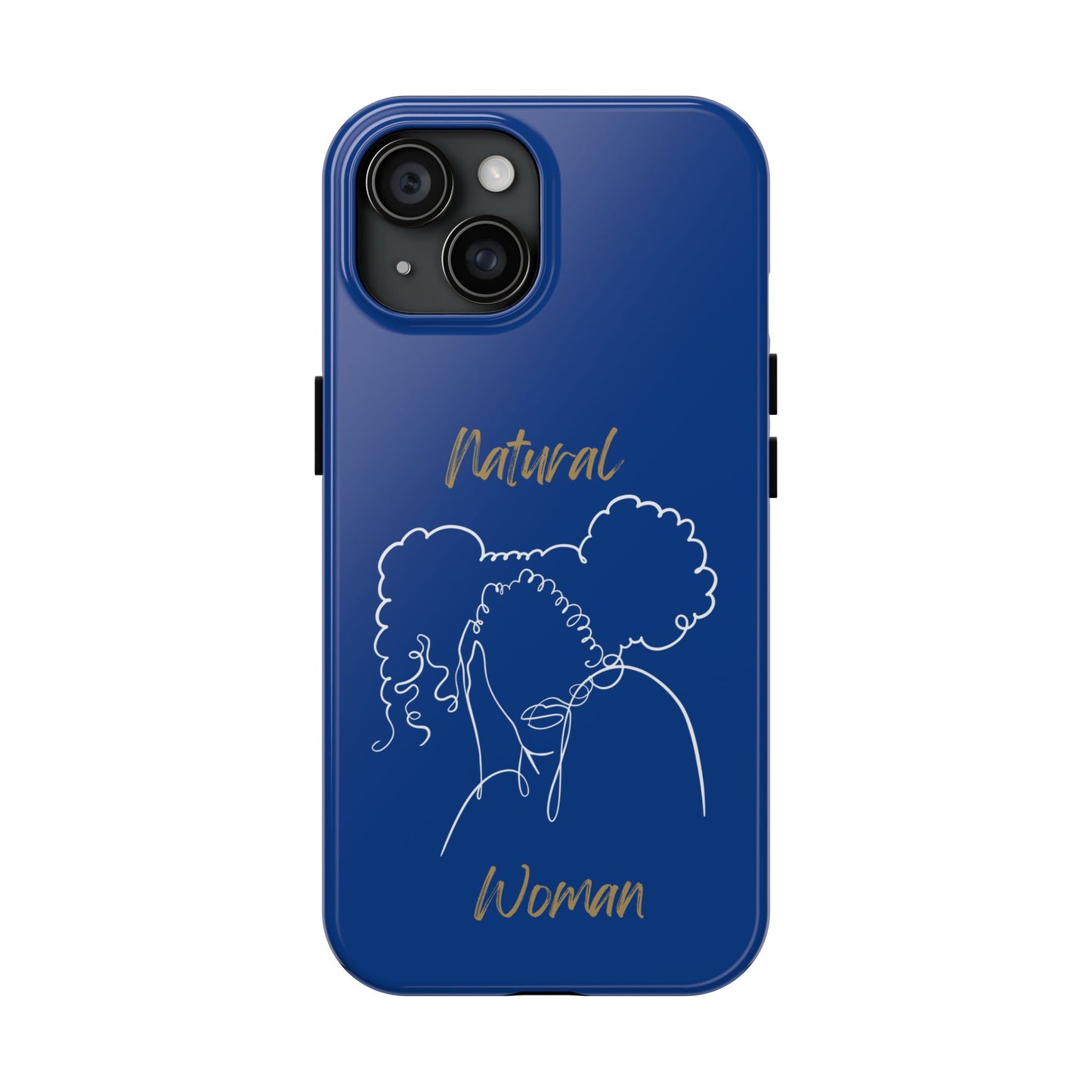 Natural Woman Twin Puffs (WL)Tough Phone Cases DARK BLUE