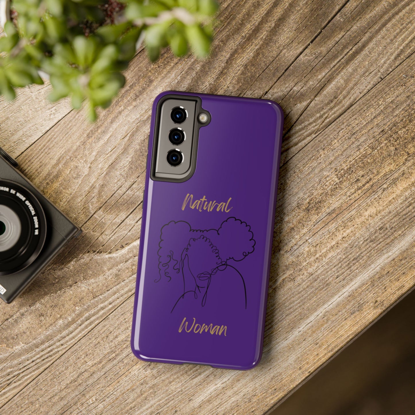 Natural Woman Twin Puffs (BL)Tough Phone Cases PURPLE