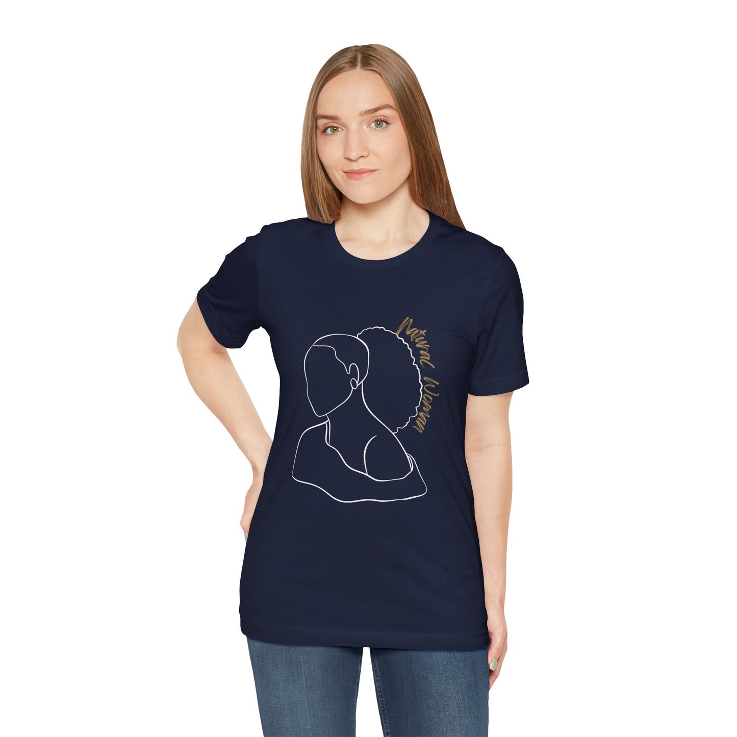 Natural Woman Behind Head Puff (WL) Short Sleeve T-Shirt
