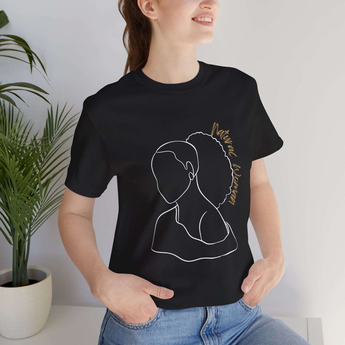 Natural Woman Behind Head Puff (WL) Short Sleeve T-Shirt
