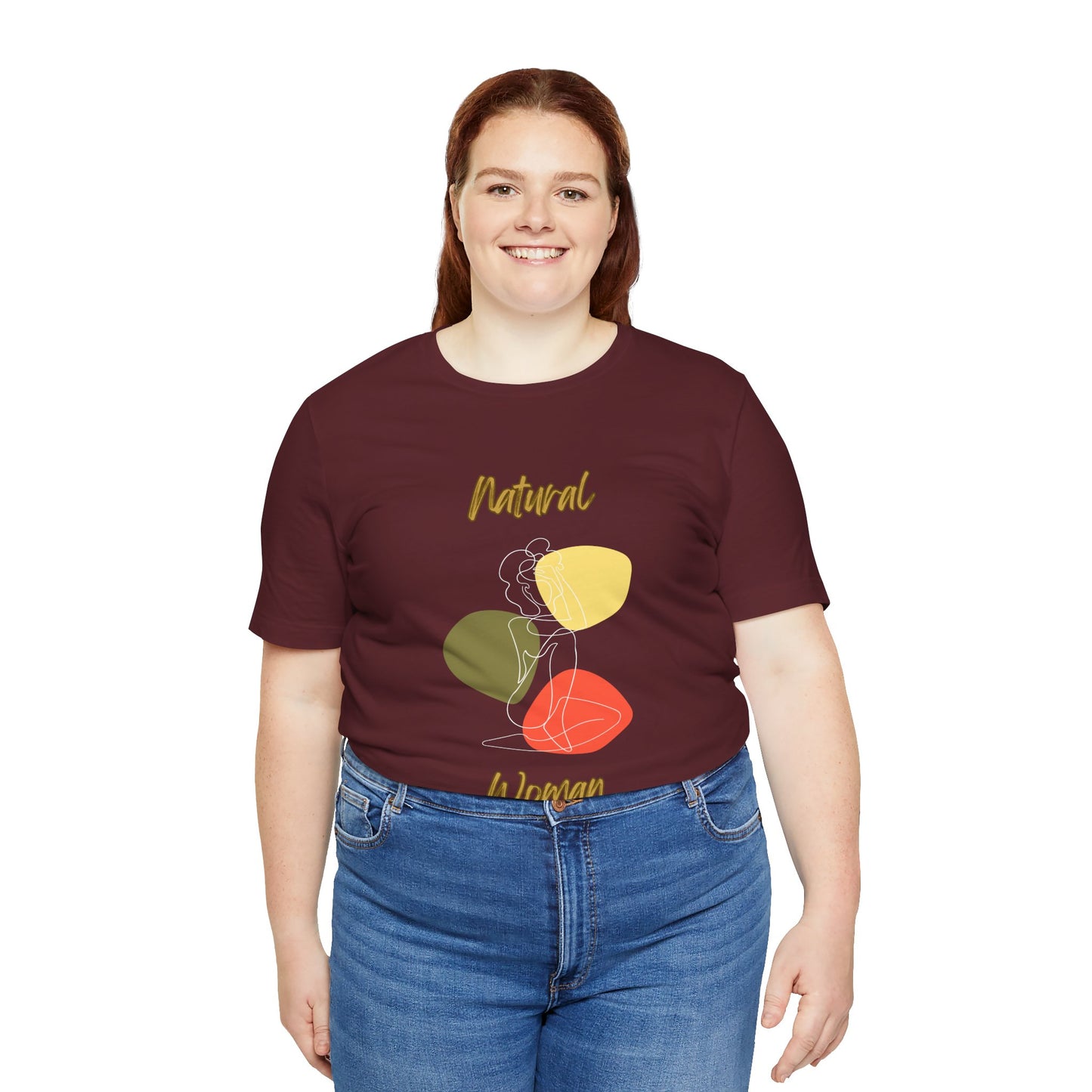 Natural Woman Colorful Pose (WL) Short Sleeve T-Shirt