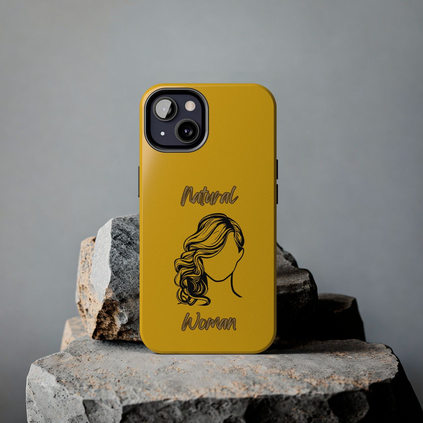 Natural Woman Long Curl (BL)Tough Phone Cases YELLOW