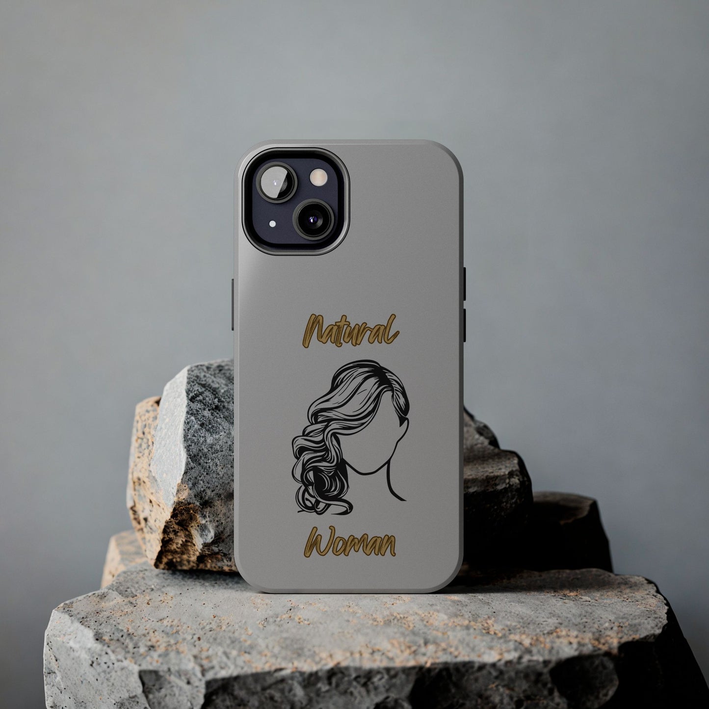 Natural Woman Long Curl (BL)Tough Phone Cases LIGHT GREY