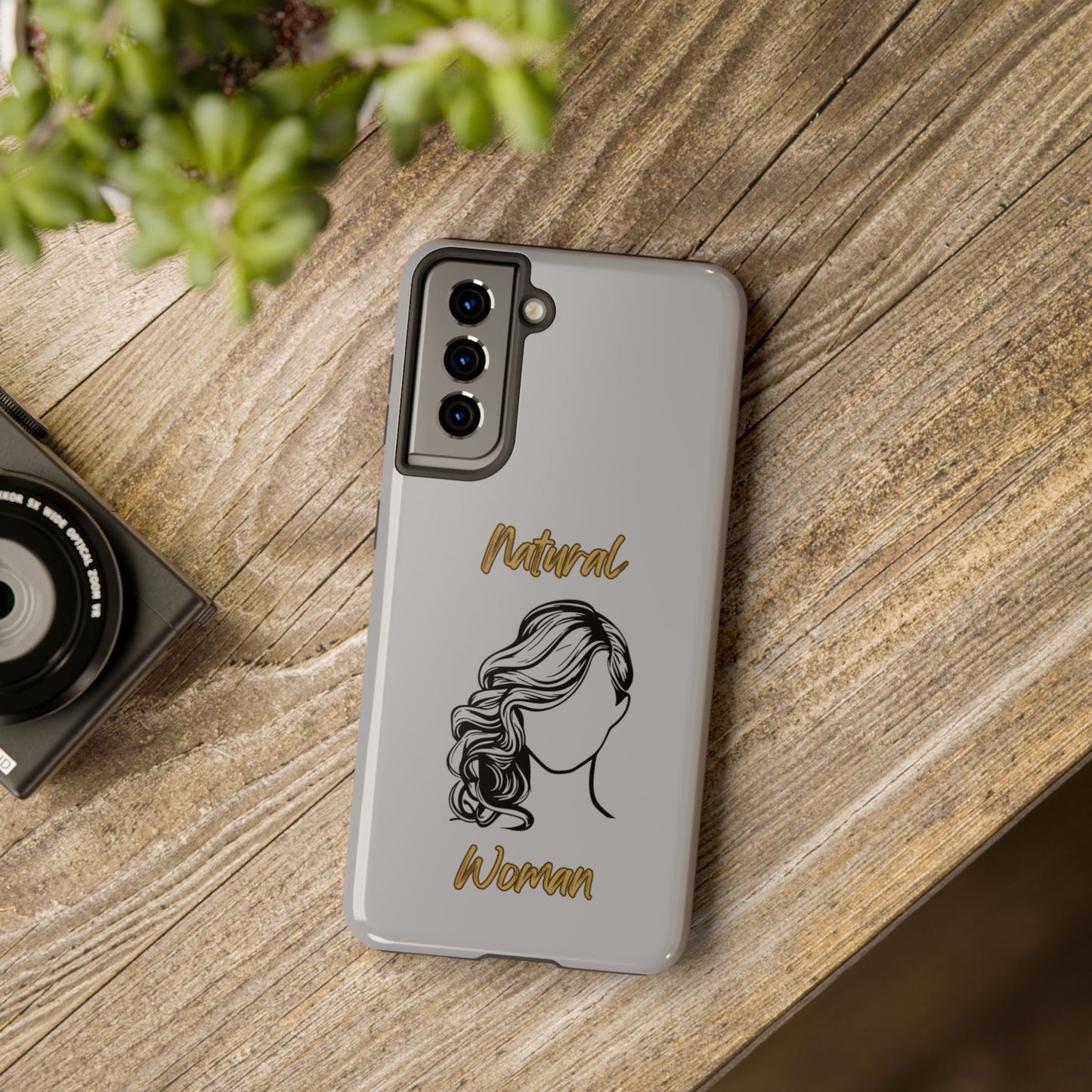 Natural Woman Long Curl (BL)Tough Phone Cases LIGHT GREY