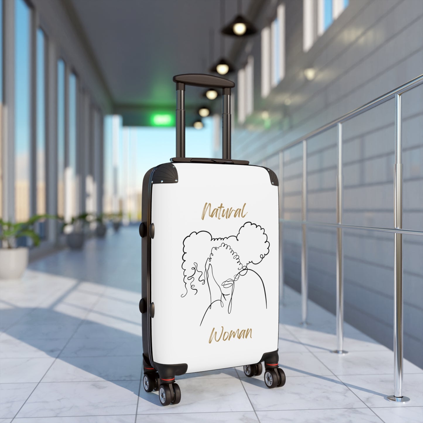 Natural Woman Twin Puffs (BL) Suitcase WHITE