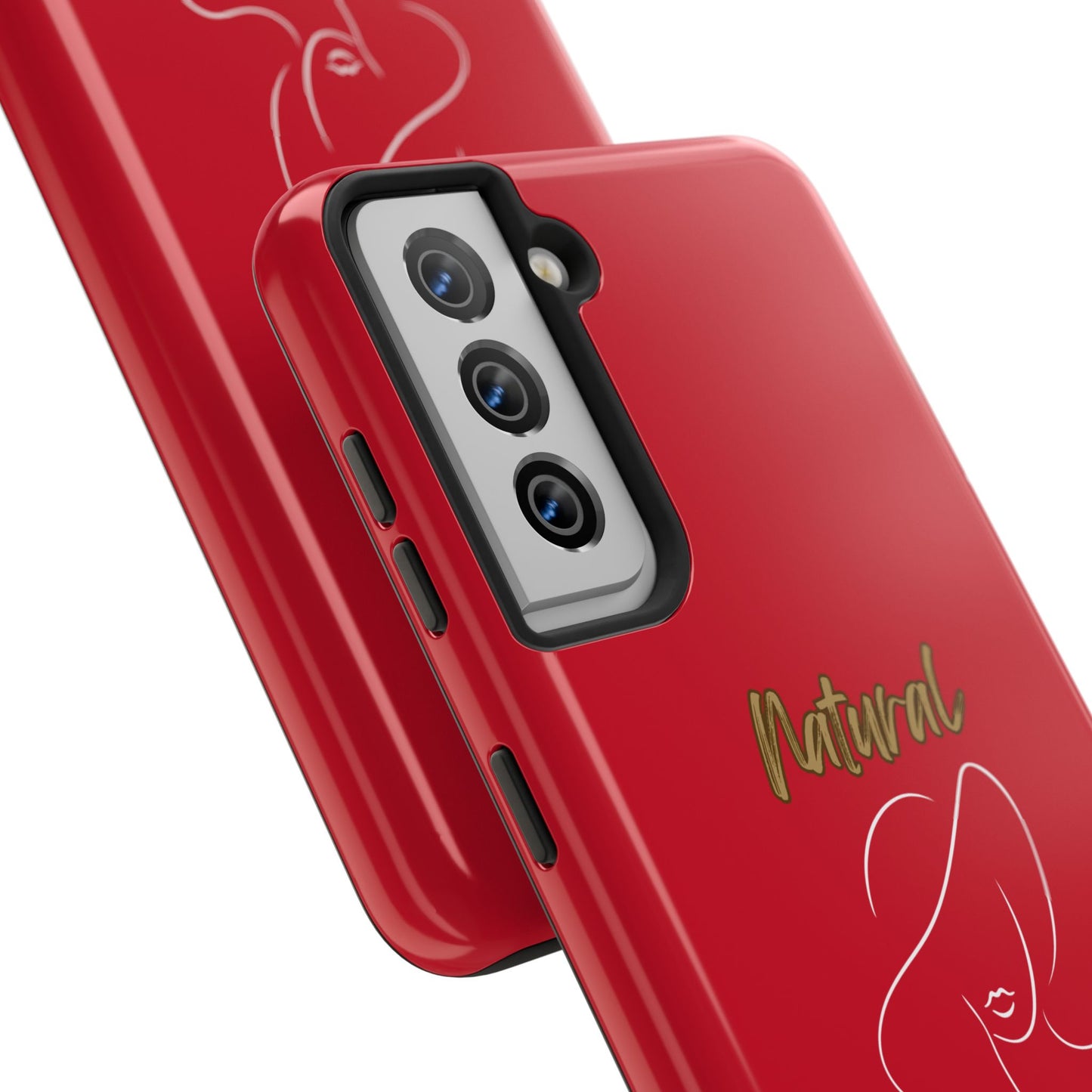 Natural Woman Sun Hat (WL) Tough Phone Cases DARK RED
