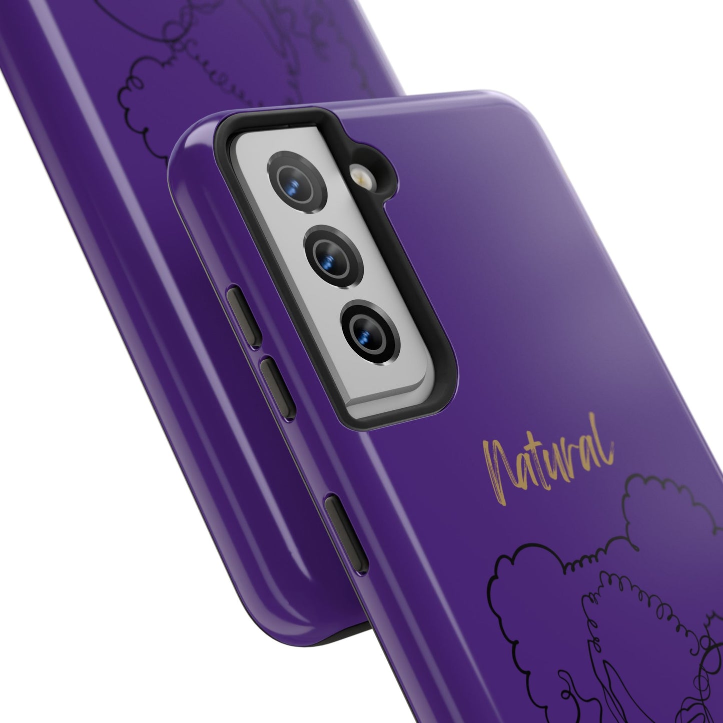 Natural Woman Twin Puffs (BL)Tough Phone Cases PURPLE