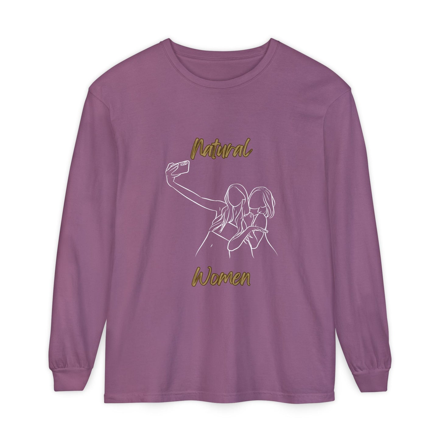 Natural Women Friends Selfie (WL) Long Sleeve T-Shirt