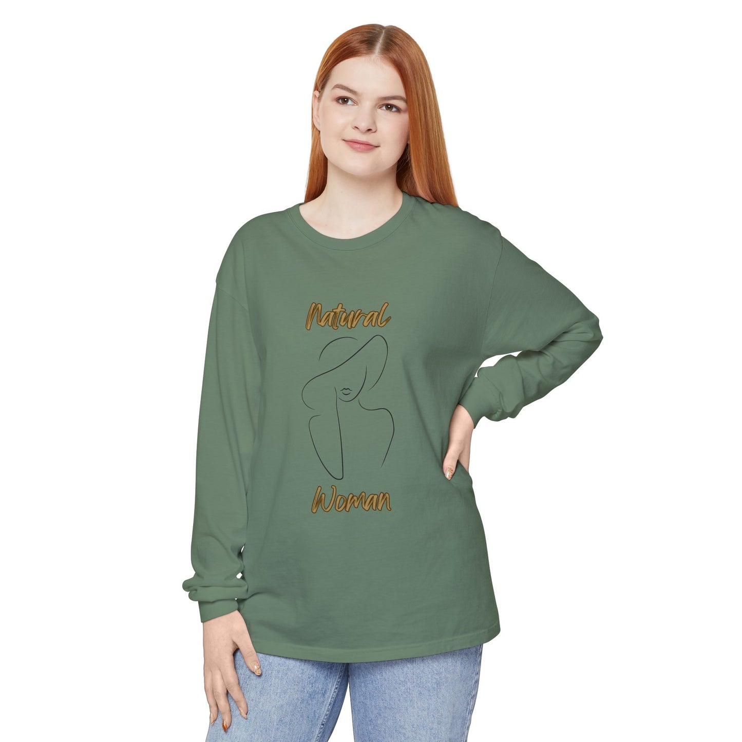 Natural Woman Sun Hat (BL) Long Sleeve T-Shirt