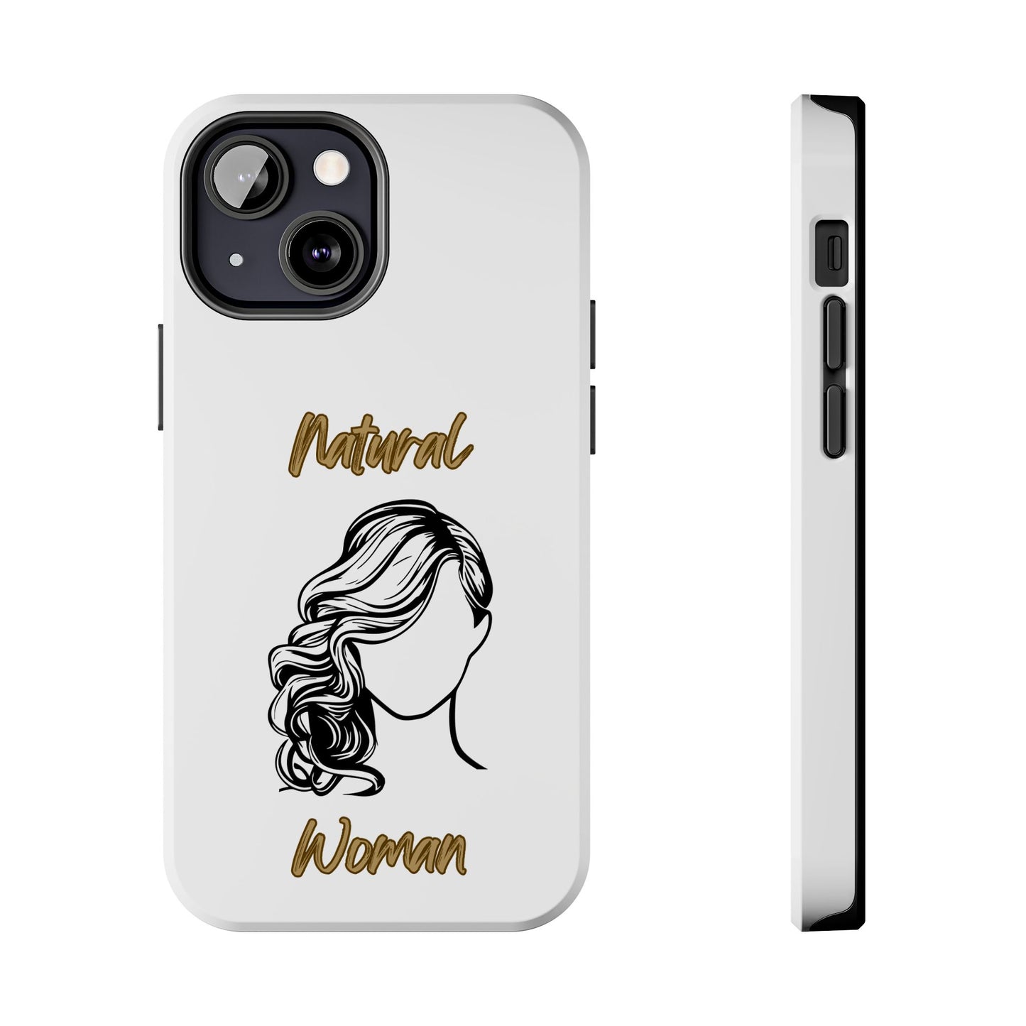 Natural Woman Long Curl (BL)Tough Phone Cases WHITE