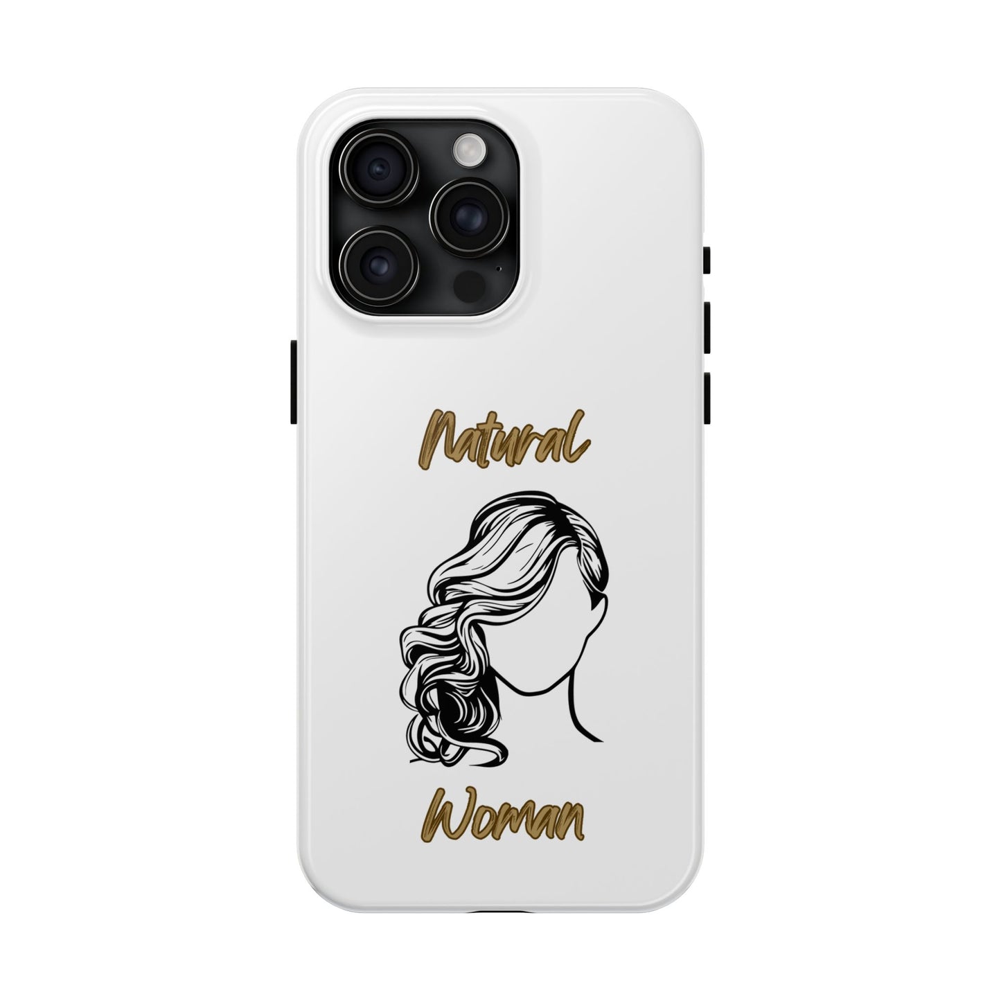 Natural Woman Long Curl (BL)Tough Phone Cases WHITE