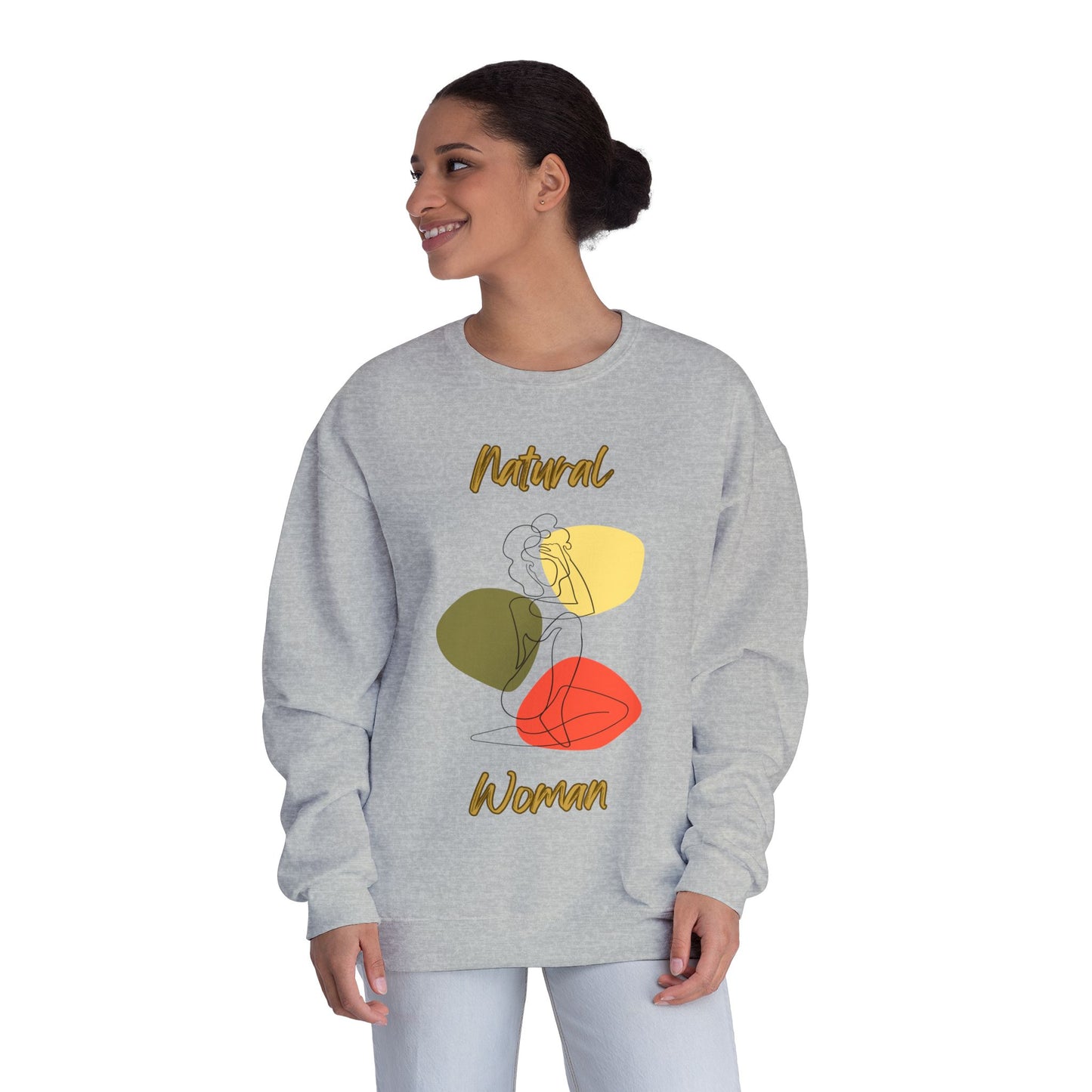 Natural Woman Colorful Pose (BL) Crewneck Sweatshirt