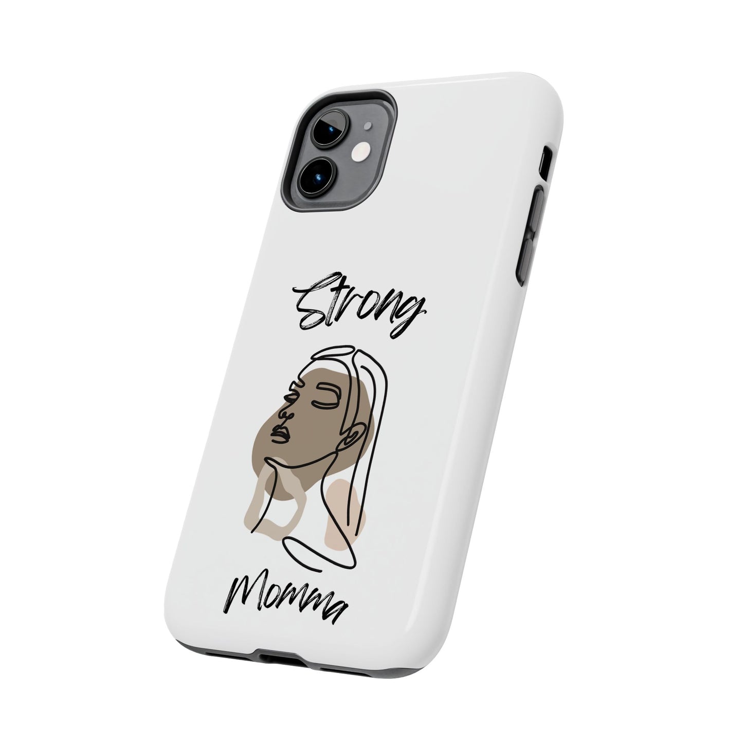 STRONG MOMMA Samsung Galaxy Tough Phone Cases (BL) White