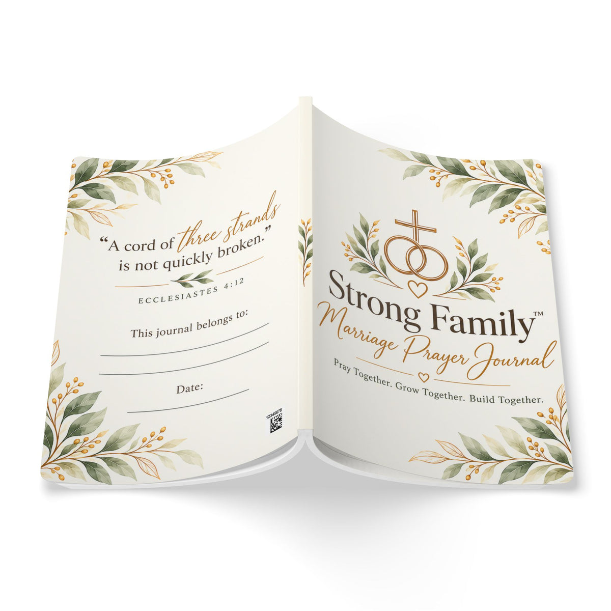Strong Family Marriage Prayer Journal – Christian Couples Prayer & Scripture Journal, Wedding or Anniversary Gift