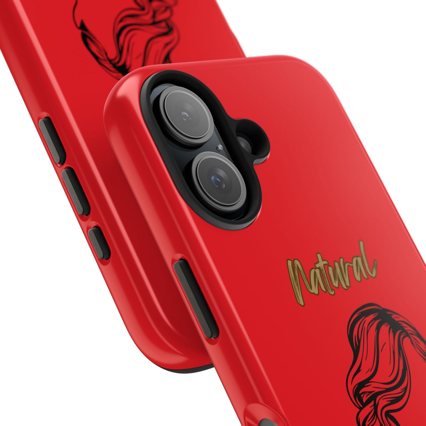 Natural Woman Long Curl (BL)Tough Phone Cases RED