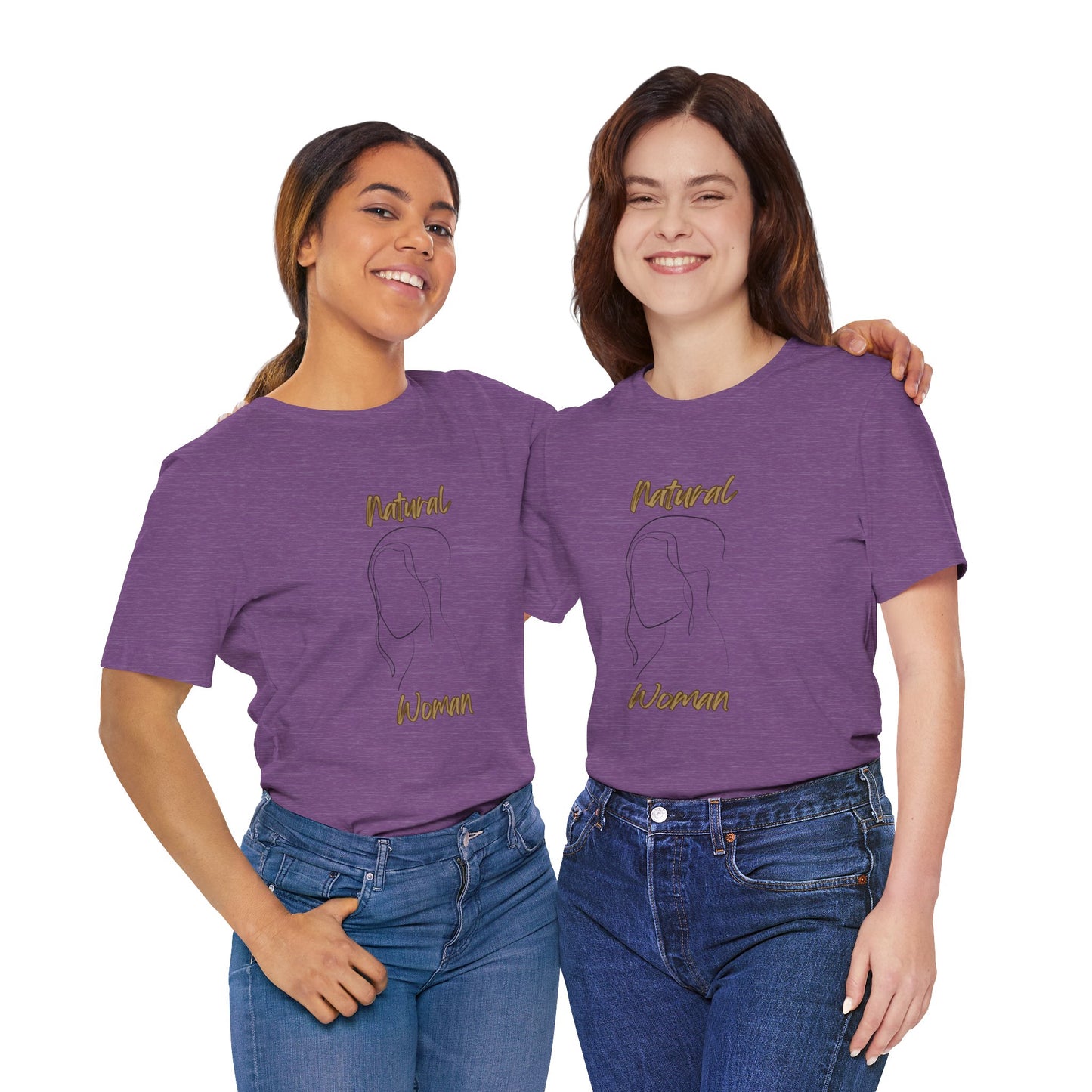 Natural Woman Hanging hair (BL) Short Sleeve T-Shirt