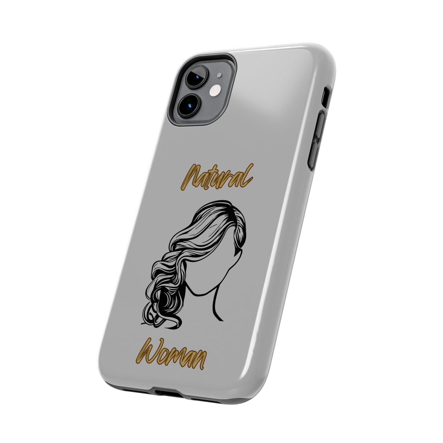 Natural Woman Long Curl (BL)Tough Phone Cases LIGHT GREY